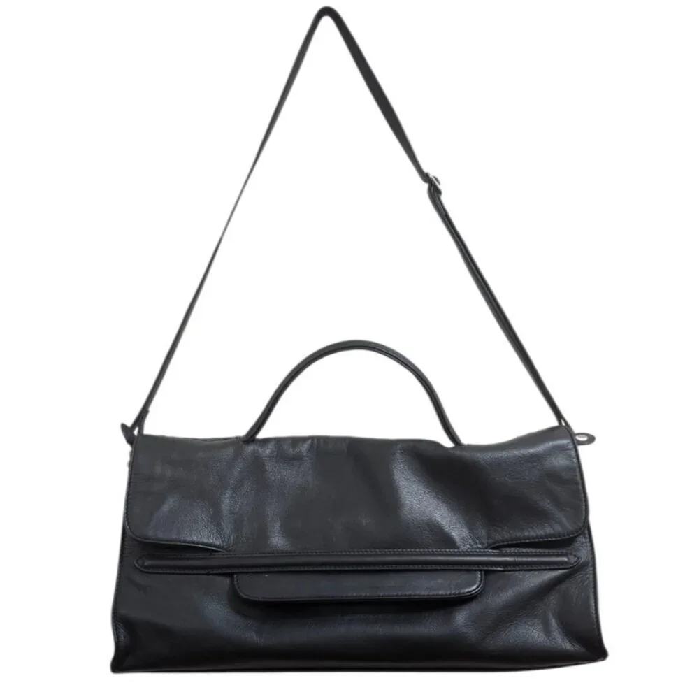 Zanellato Nina Tote Leather Shoulder Bag Satchel Minimalist Zip Compartments